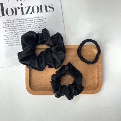 100% Silk Scrunchie Set - 19 mm - One set of 3