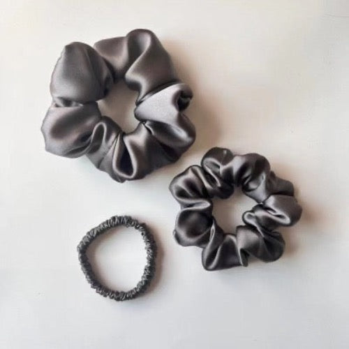 100% Silk Scrunchie Set - 19 mm - One set of 3