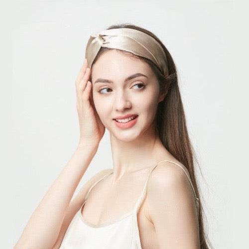 100% Silk Headband with Knot - 19 mm