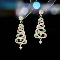 Sparkling Christmas Tree Earrings