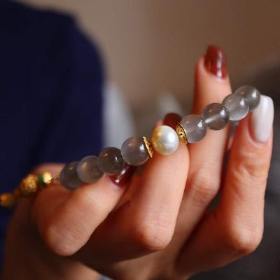 Labradorite Bracelet with Buddhism Lucky Charms