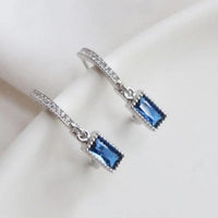  Square Sapphire-look Earring