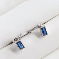  Square Sapphire-look Earring