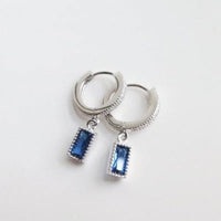  Square Sapphire-look Earring