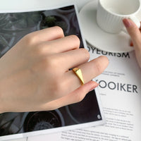 Heart-Shaped Slim Ring-Gold plated