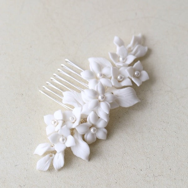 Handmade Ceramic Flowers Bridal Hairpins