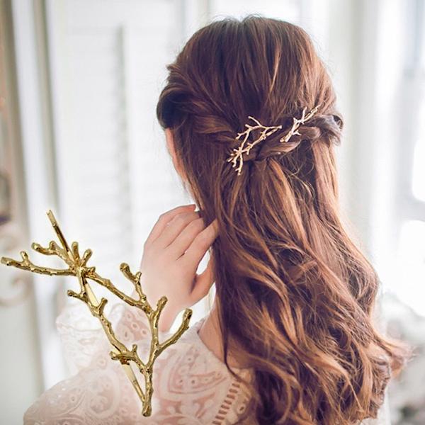 Vintage Look Tree Branch Hair Barrettes