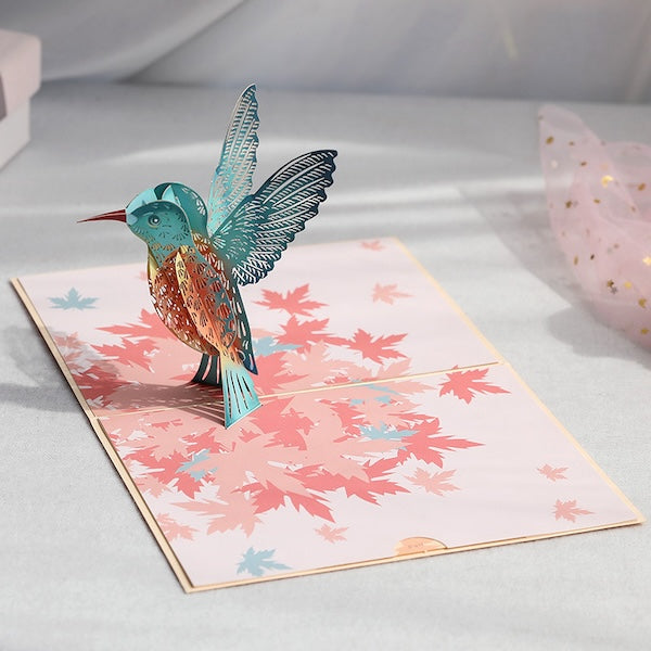 3D Gift Card - Hummingbird Birthday Gift Card