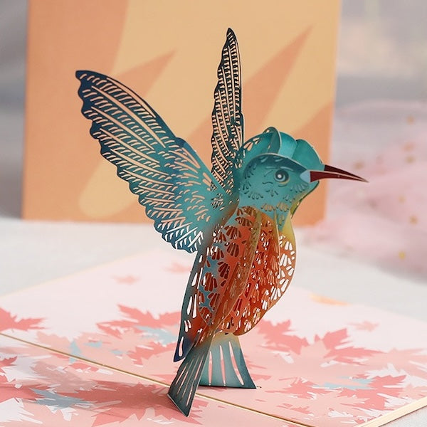 3D Gift Card - Hummingbird Birthday Gift Card