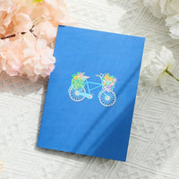 3D Gift Card - Flower Bicycle Birthday Gift Card