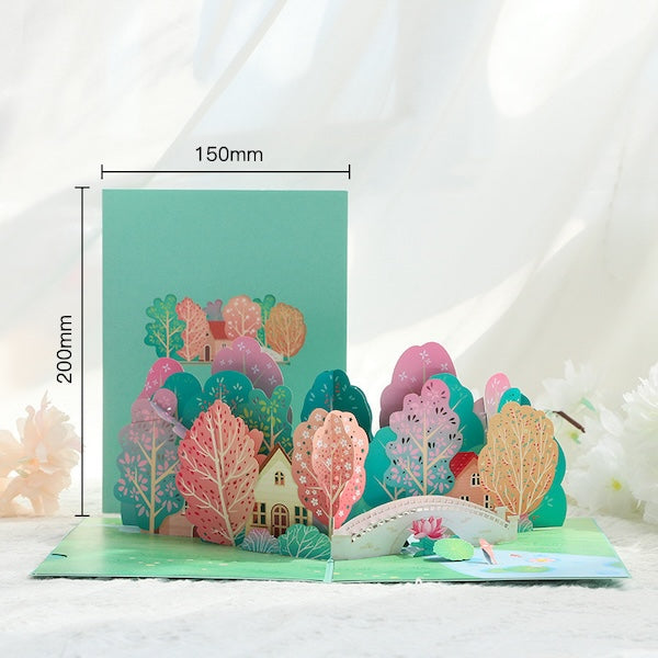 3D Gift Card-Four Seasons Birthday Gift Card