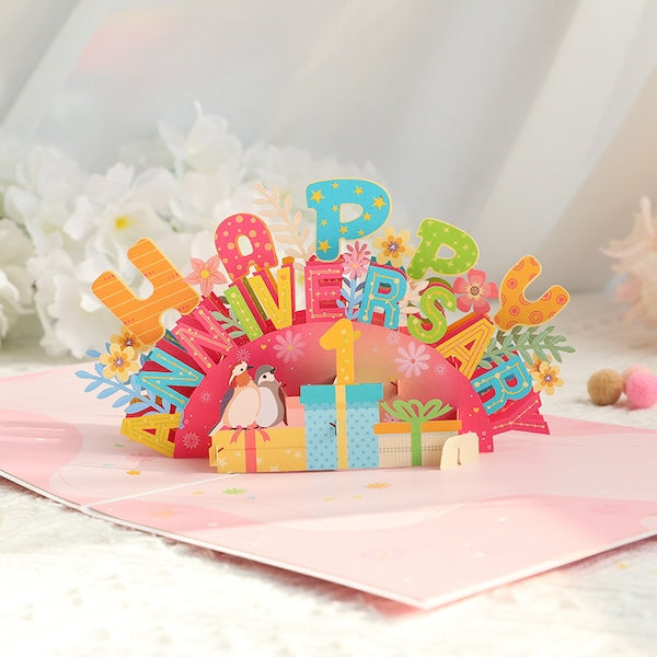 3D Gift Card - Happy Anniversary Card