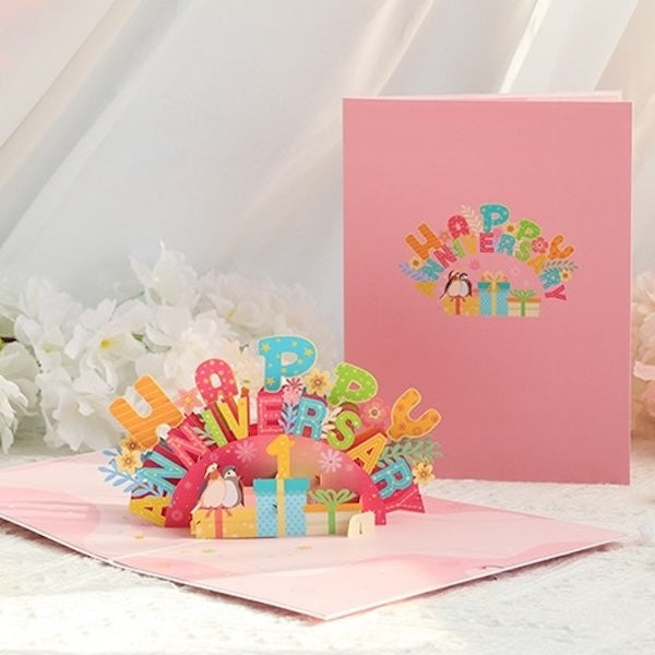 3D Gift Card - Happy Anniversary Card