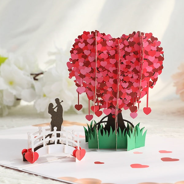 3D Gift Card - Love Tree Valentine's Day Gift Card