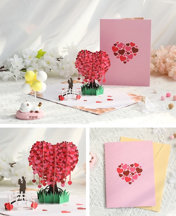 3D Gift Card - Love Tree Valentine's Day Gift Card