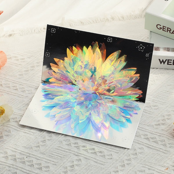 3D Gift Card-Sparkling Flower Gift Card