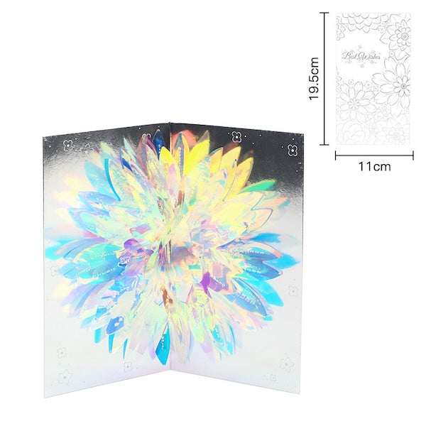 3D Gift Card-Sparkling Flower Gift Card