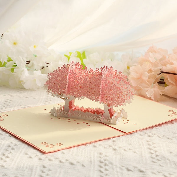 3D Gift Card-Cherry Blossom Romantic Gift Card