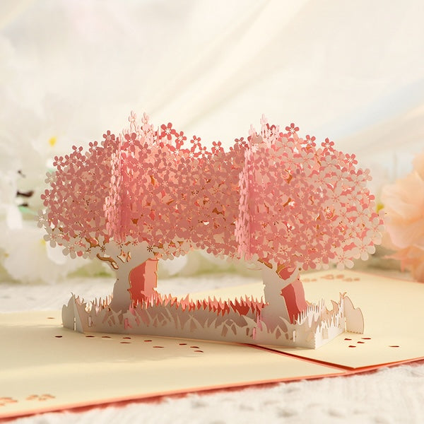 3D Gift Card-Cherry Blossom Romantic Gift Card