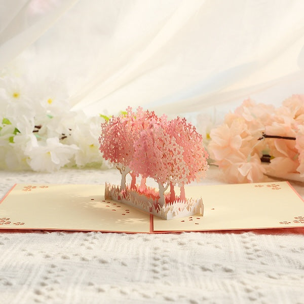 3D Gift Card-Cherry Blossom Romantic Gift Card