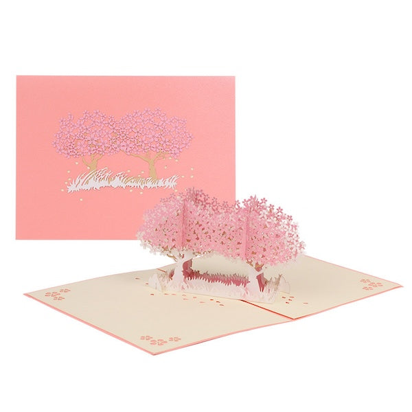 3D Gift Card-Cherry Blossom Romantic Gift Card