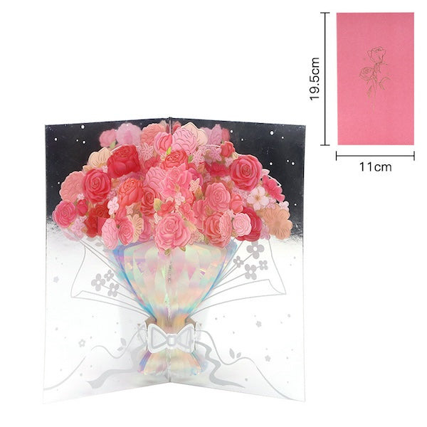 3D Gift Card-Sparkling Flower Gift Card