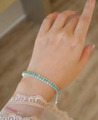 Fancy Emerald Gemstone Bracelet - Real Emerald