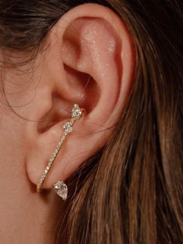 Modern Vintage Sparkling line Ear Cuff-one piece