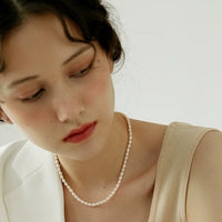 Elegant Pearl Bead Slim Necklace