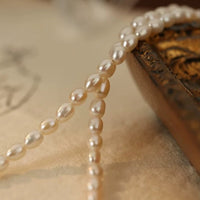 Elegant Pearl Bead Slim Necklace