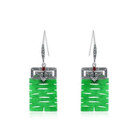 Chinese Character Double Happiness Jade Earring