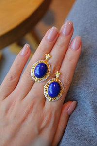 Renaissance Lapis Lazuli Pendant Earrings