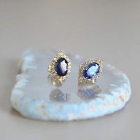 Sapphire Look Blue Crystal Earrings