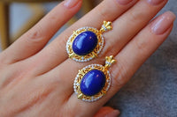 Renaissance Lapis Lazuli Pendant Earrings