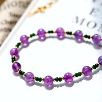 Amethyst Green Onyx Beaded Necklace n Bracelet