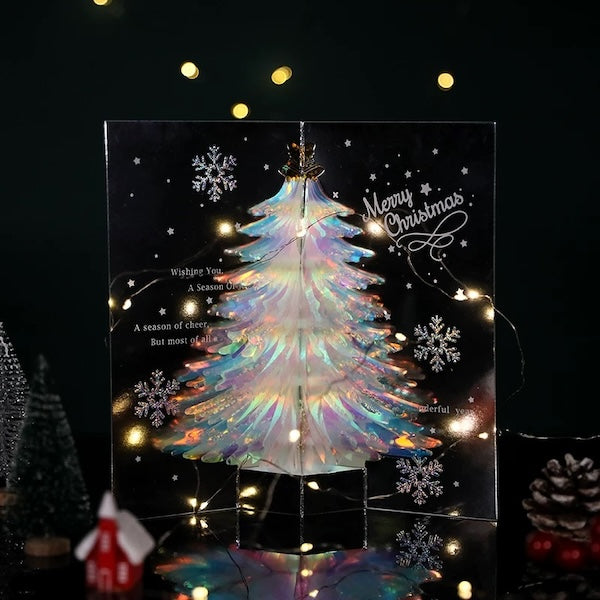 3D Gift Card-Sparkling Christmas Tree Gift Card