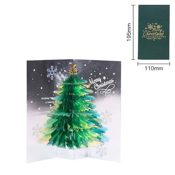 3D Gift Card-Sparkling Christmas Tree Gift Card