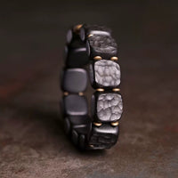 Black Sandal Wood Square Plate Bracelet