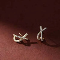 Minimalist Cross Sparkling Earrings