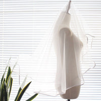 Elegant Minimalist Bride Veil-Iron Before Use