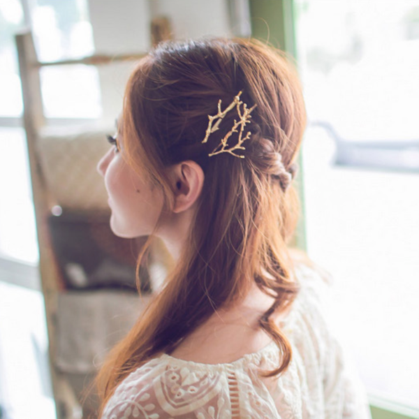 Vintage Look Tree Branch Hair Barrettes