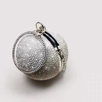 Luxe Ball Clutch-BlingBling Diamonds-Gold n Silver