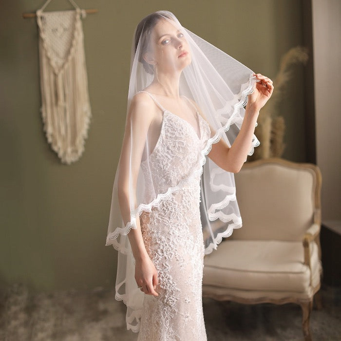 Mid-Length Double Tulle Bridal Veil