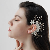 Angel Look Flowers Bridal Ear Cuff