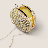 Dazzling Diamond Look Round Clutch