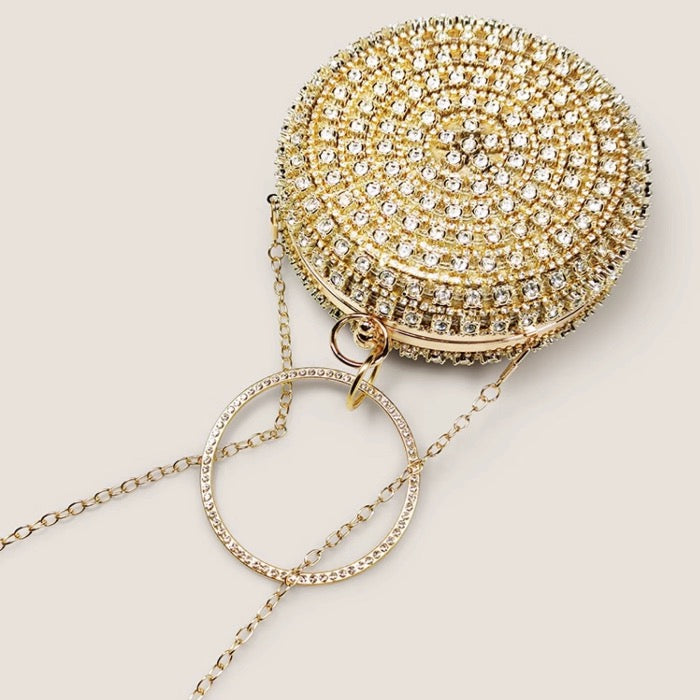 Dazzling Diamond Look Round Clutch