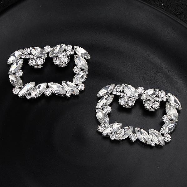 Sparkling Crystal Bridal Shoe Clips