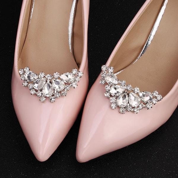 Sparkling Crystal Bridal Shoe Clips