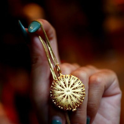 Tibetan Gau Prayer Box with Turquoise Stones