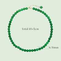 Timeless Vivid Green Jade Beads Necklace